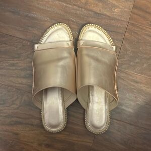 Rose Gold Slide Sandals